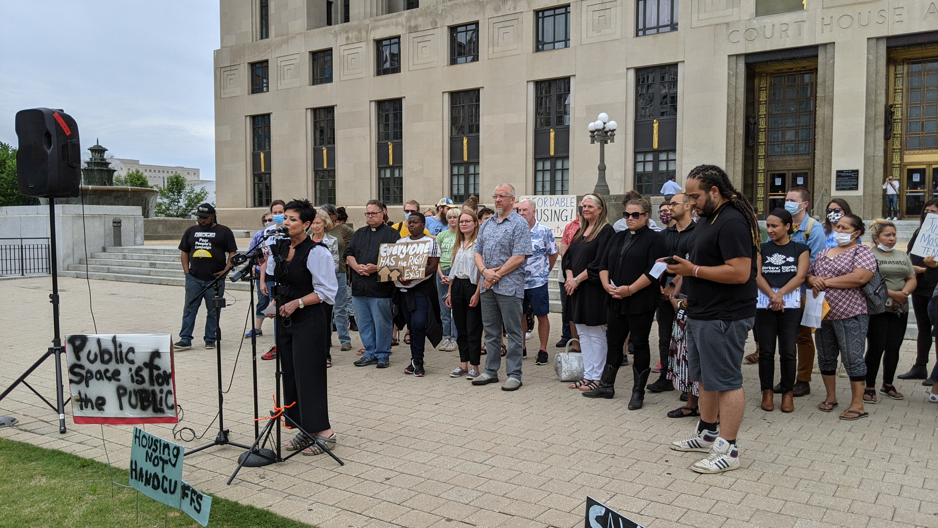 Housing Advocates Speak Out Against Jefferson Street Bridge Camp Closure